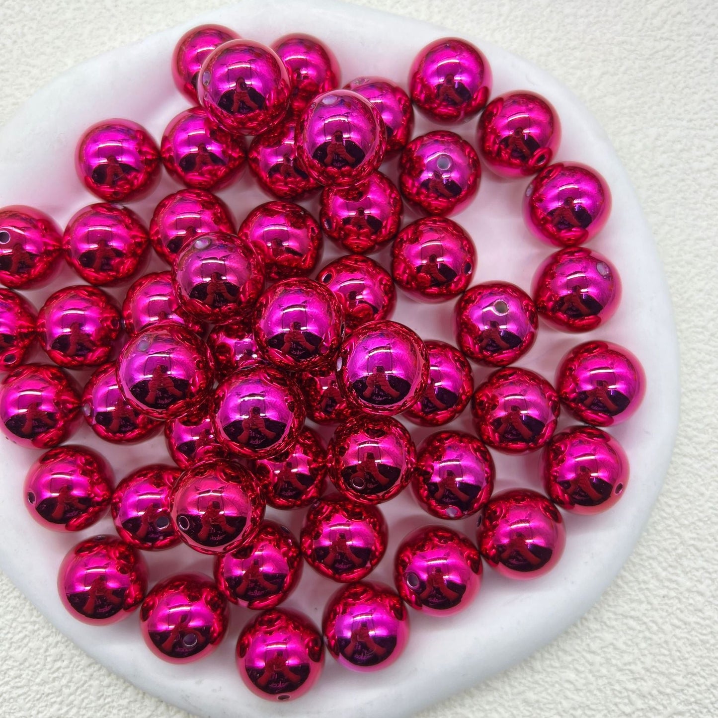 FS1709-16MM Metallic Acrylic Beads Fit For Beadable Pens