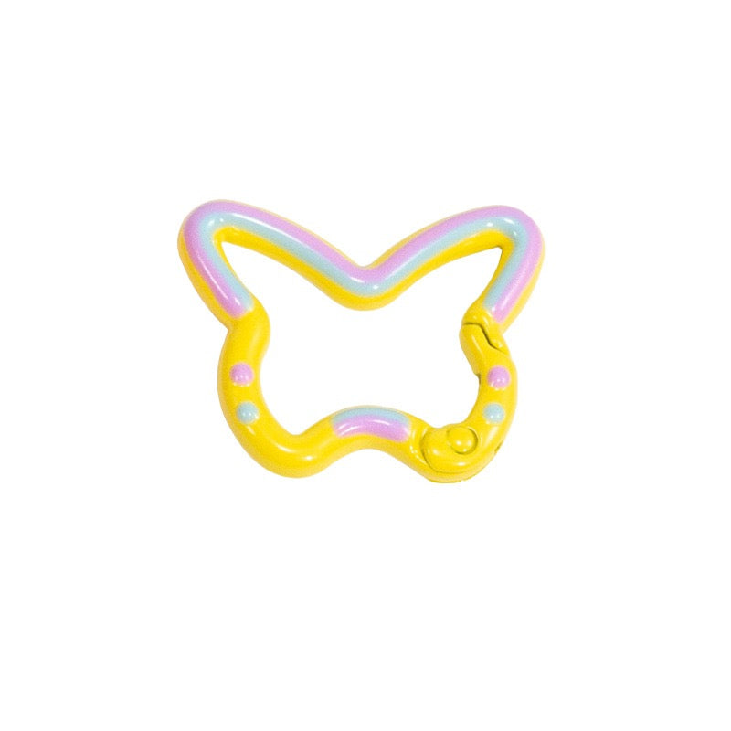 FS3006- 25mm Hand Painted Butterfly Keyring