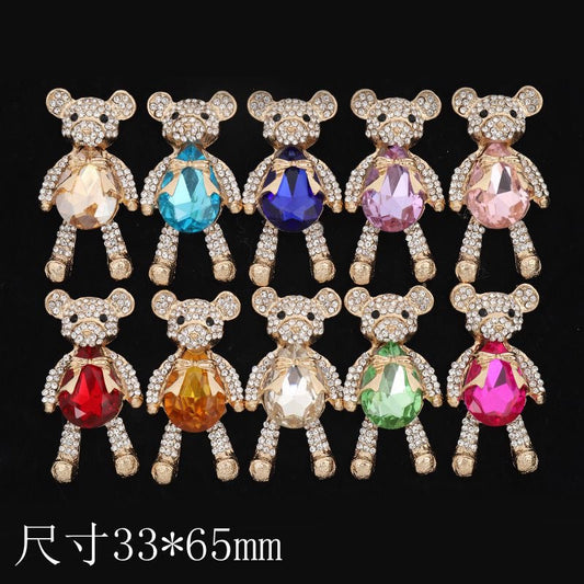 FS2916-Crystl Bear Patch For Making Fancy Beads