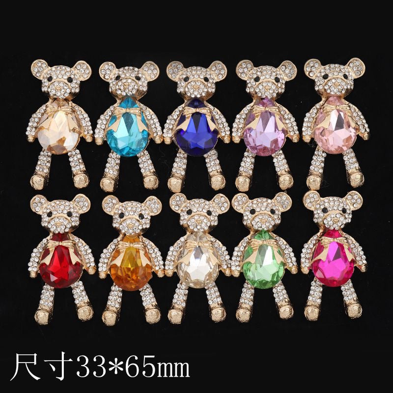 FS2916-Crystl Bear Patch For Making Fancy Beads