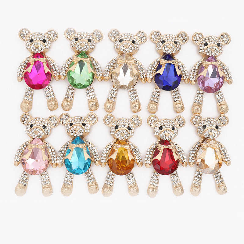 FS2916-Crystl Bear Patch For Making Fancy Beads