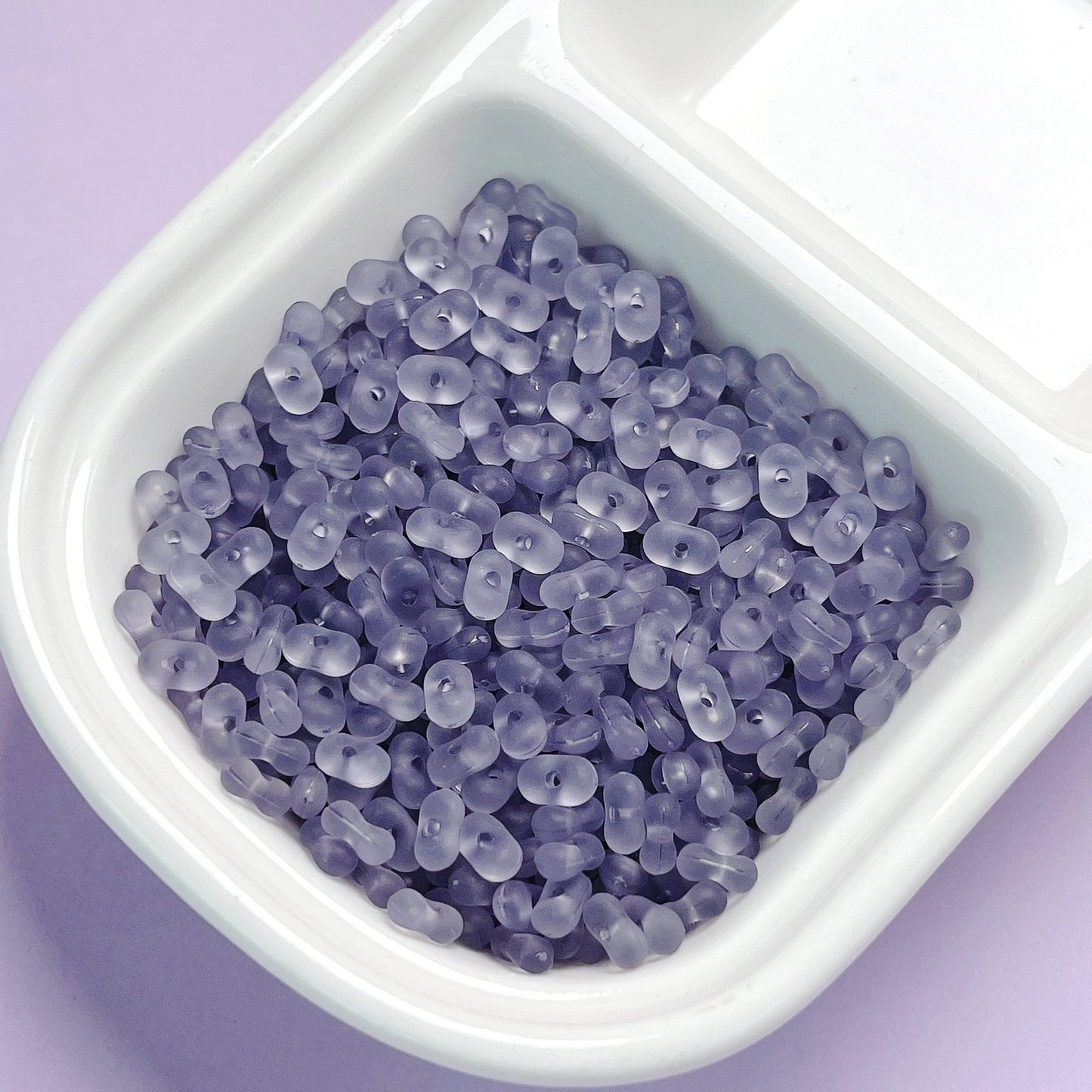 FS2381-3¡Á6mm Clear Frosted Peanut Acrylic Beads For Making Key Chain