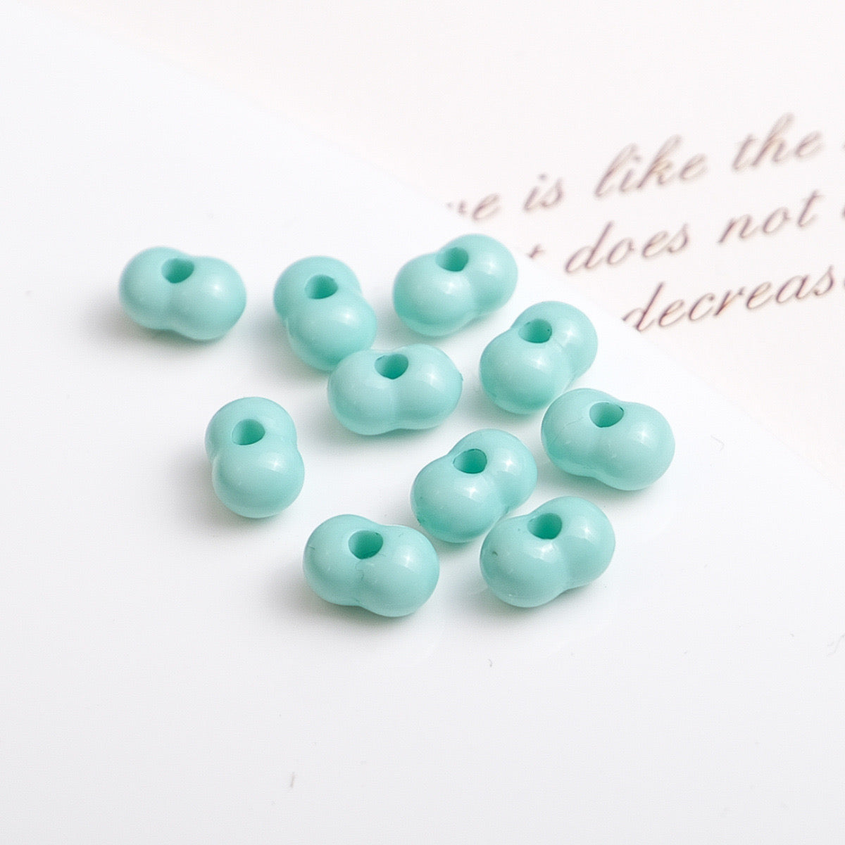 FS2379-5*8mm Solid Color Peanut Acrylic Beads For Making Keychain