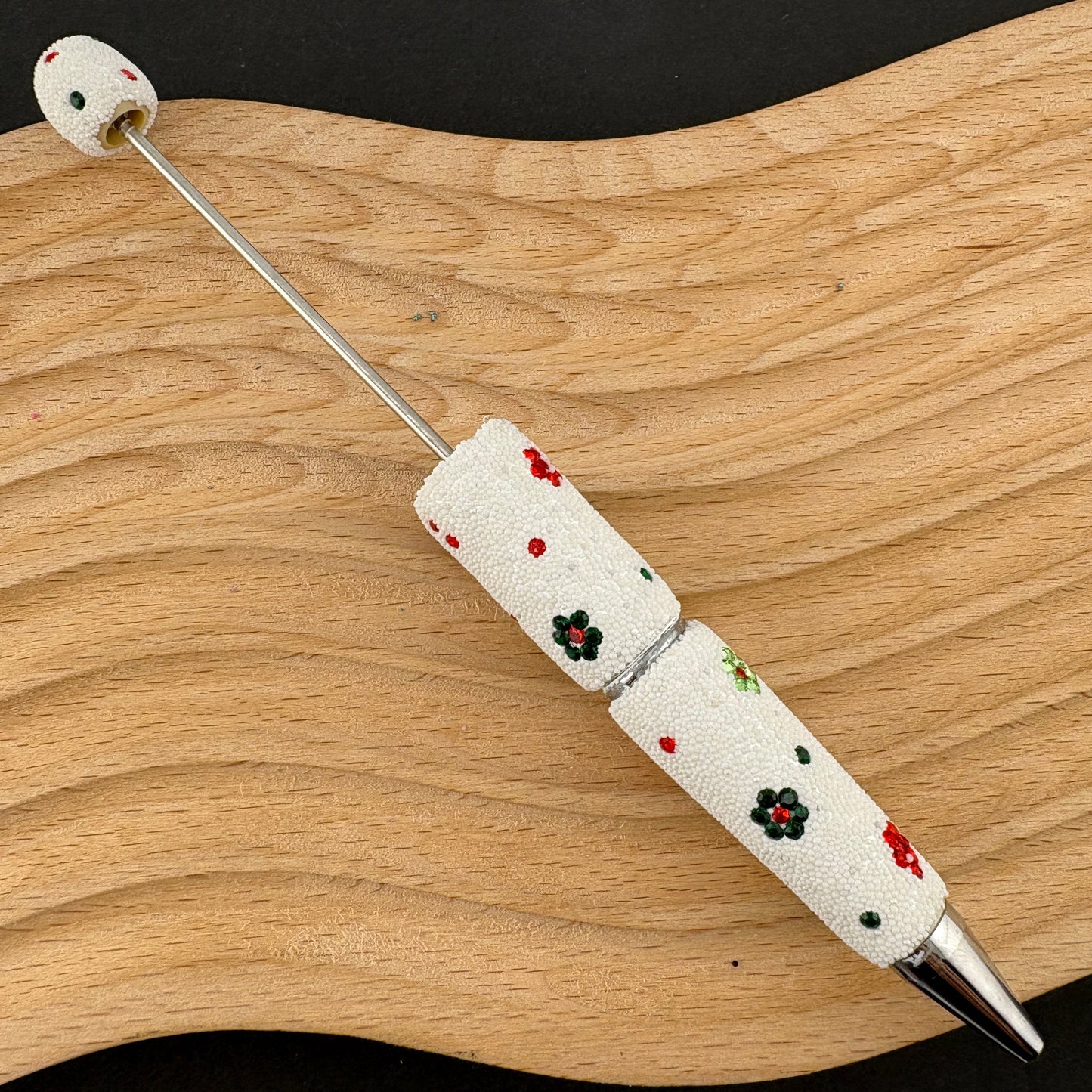 FS2494- Mini Glass Beads and Diamonds Flower Pens