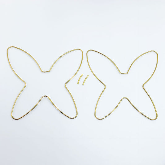 FS2102-Butterfly Wire Ring For Making Car Hanger