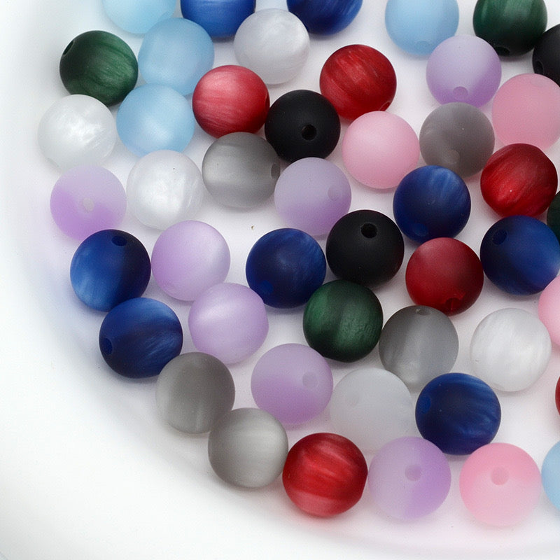 FS1331-16mm Frosted Cat Eye Resin Beads Fit For Beadable Pens