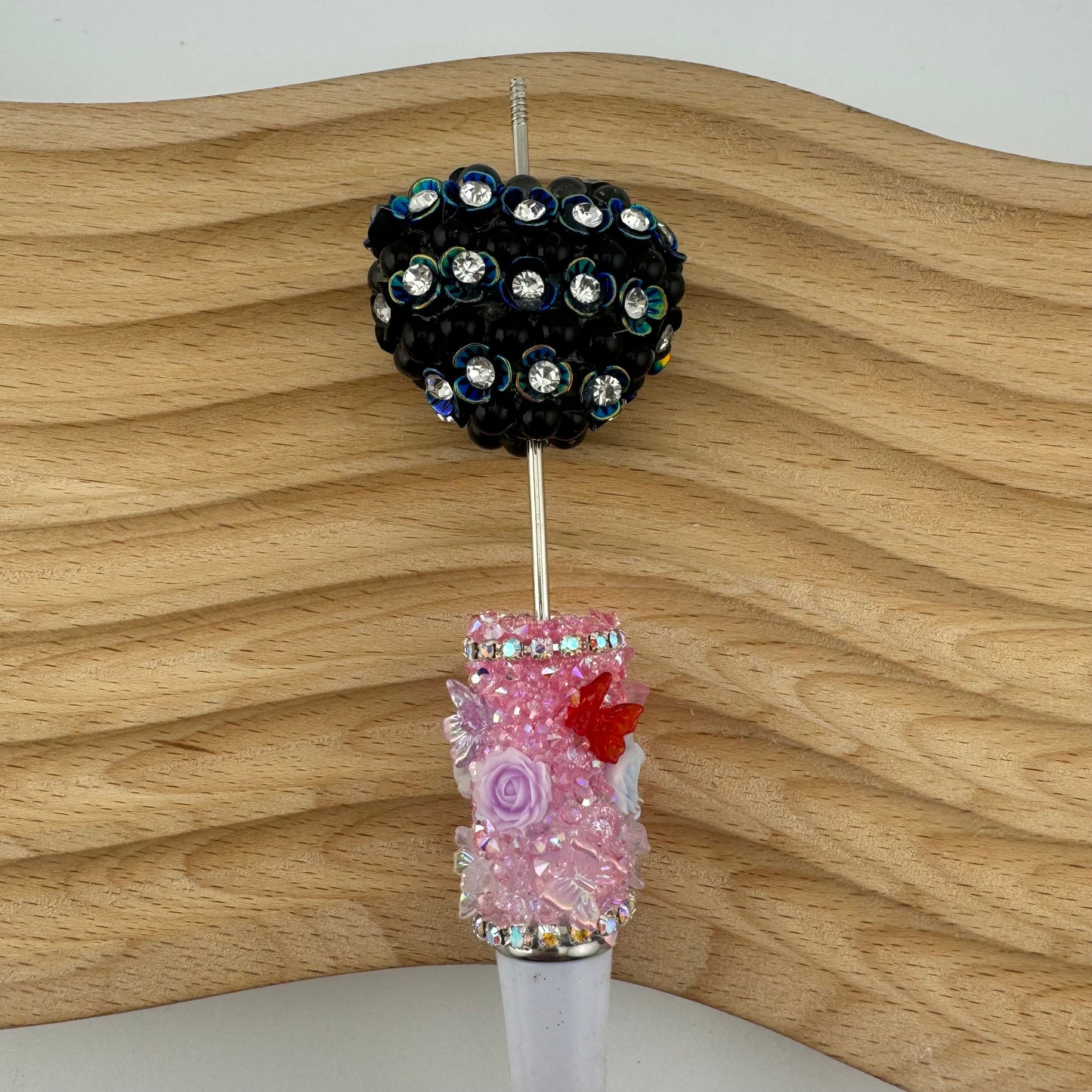 FS1778-Flower Heart Fancy Beads Fit For Beadable Pens
