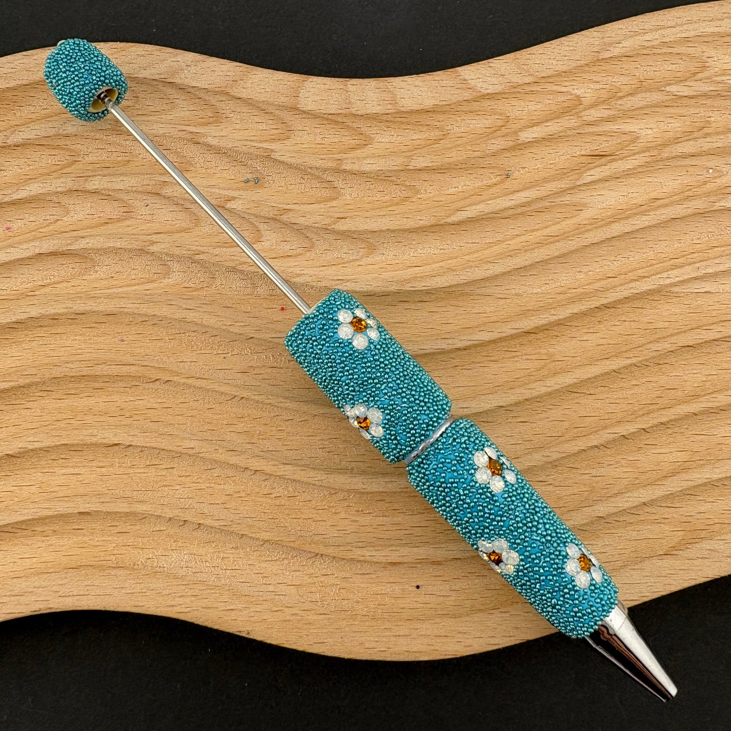 FS2494- Mini Glass Beads and Diamonds Flower Pens