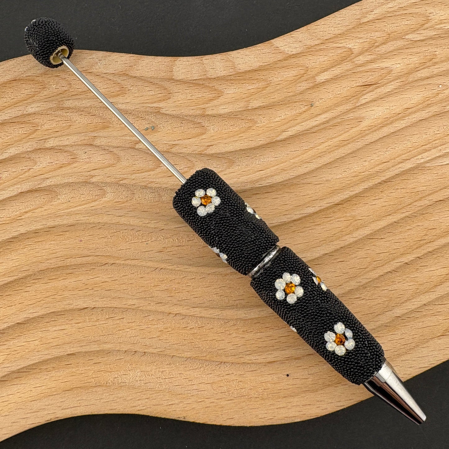 FS2494- Mini Glass Beads and Diamonds Flower Pens