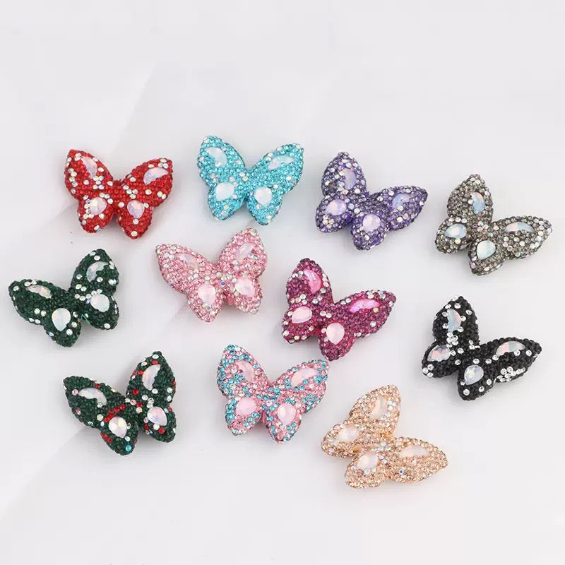 FS3982-3.6*3.5*1cm Butterfly Sparking Clay Beads Fit For Beadable Pens