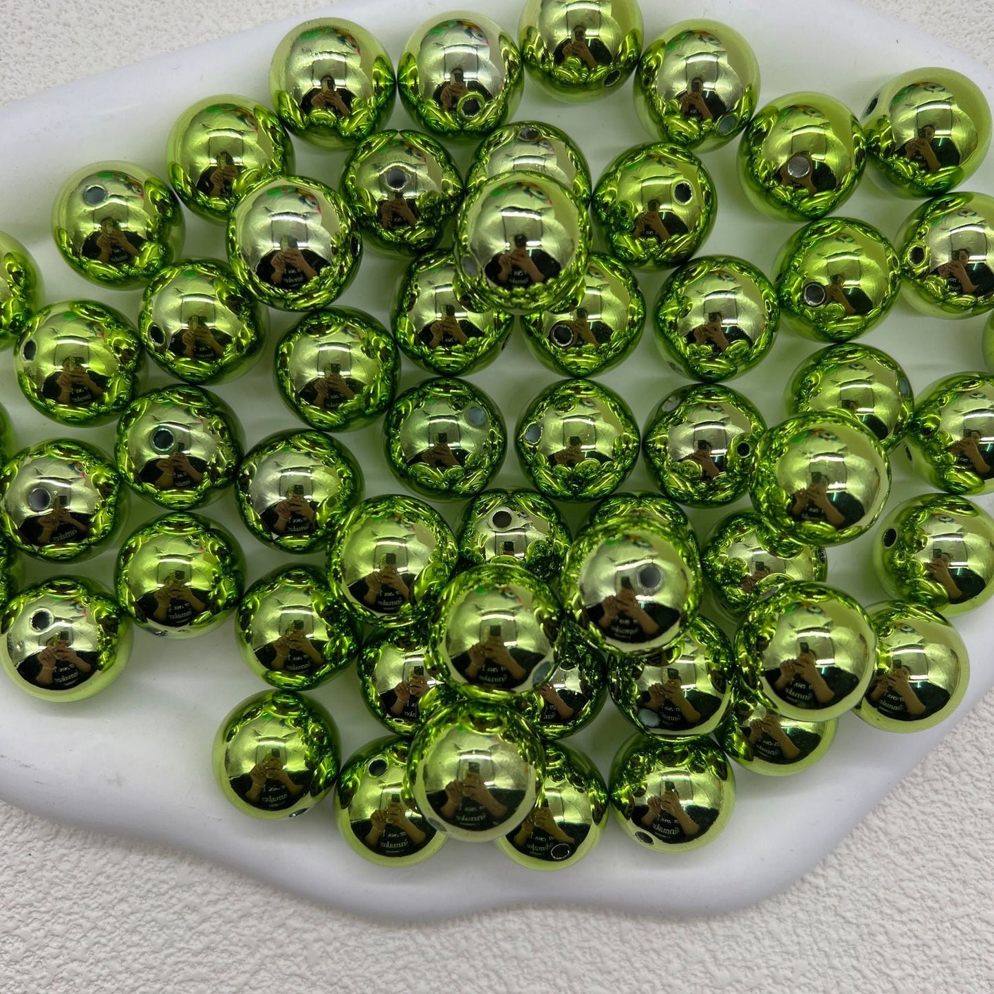 FS1709-16MM Metallic Acrylic Beads Fit For Beadable Pens