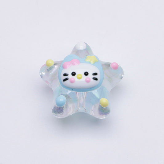 FS3694- Five - pointed Star HK Hand - painted Beads