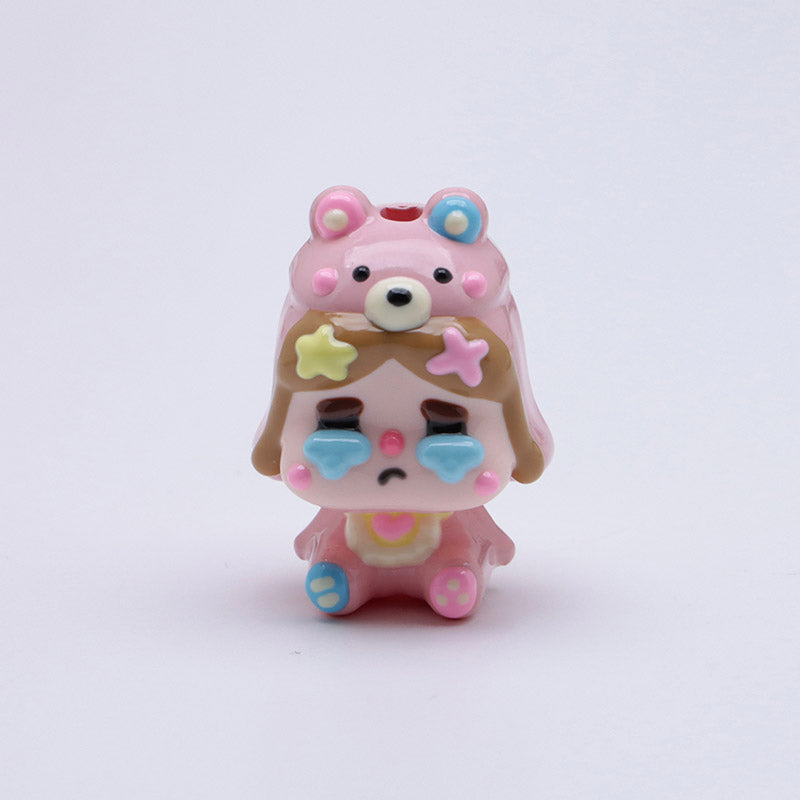 FS4999- 30*21Mm Crying Baby Three-Dimensional Hand-Painted Beads