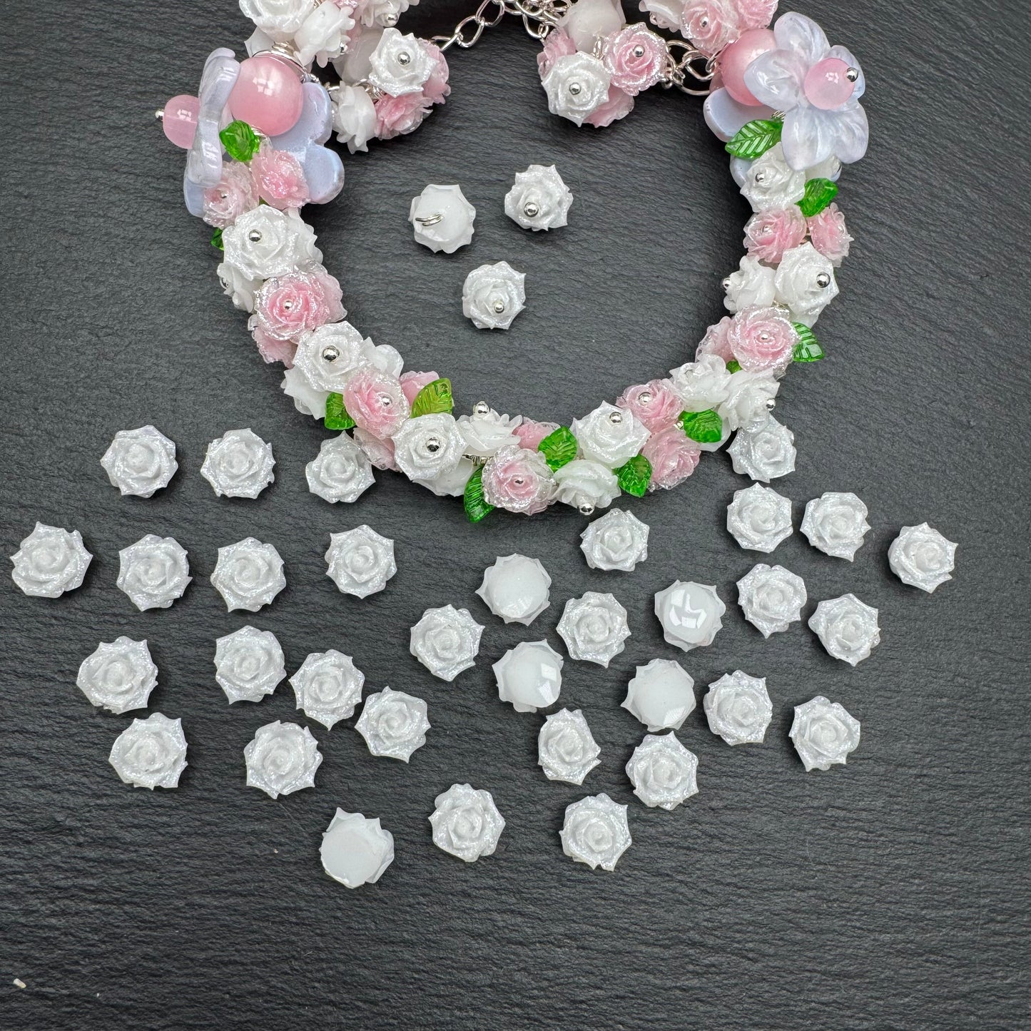 FS4350- 10mm Soft Flower Charms Soft Flower Patches
