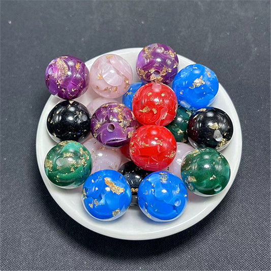 FS1928-16mm Random Mixed Color Resin Beads Fit For Beadable Pens