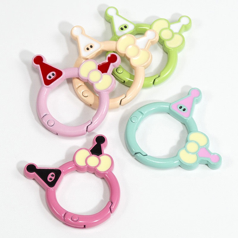 FS3566-Random Mixed Color Kuromi Painted Metal Key Ring