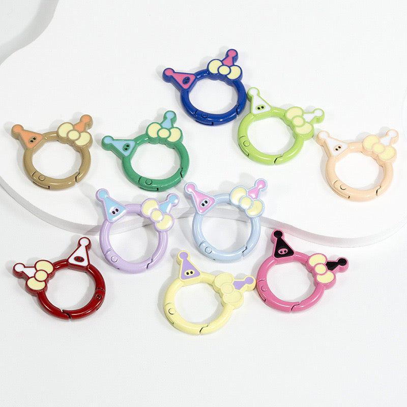 FS3566-Random Mixed Color Kuromi Painted Metal Key Ring