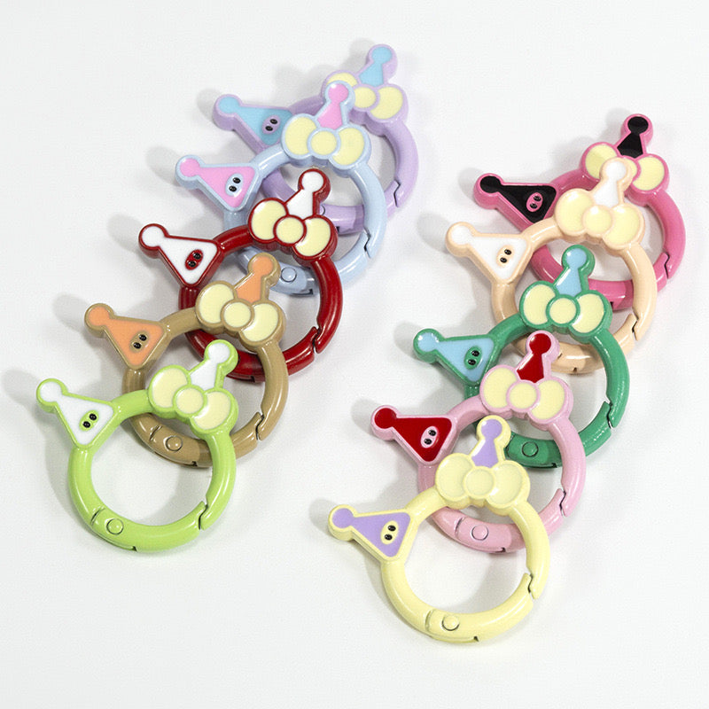 FS3566-Random Mixed Color Kuromi Painted Metal Key Ring
