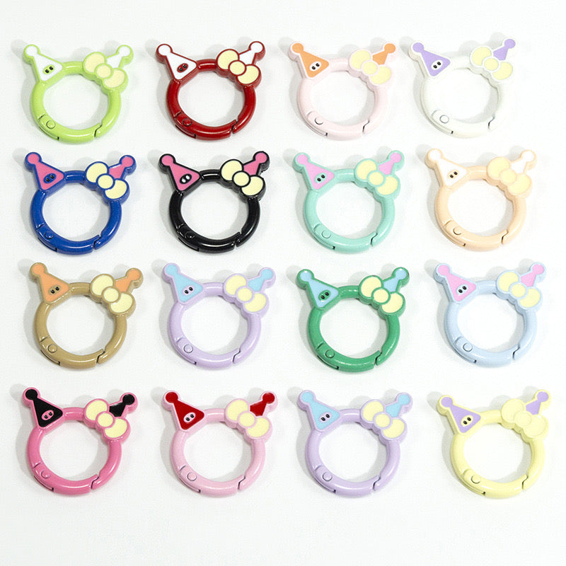 FS3566-Random Mixed Color Kuromi Painted Metal Key Ring