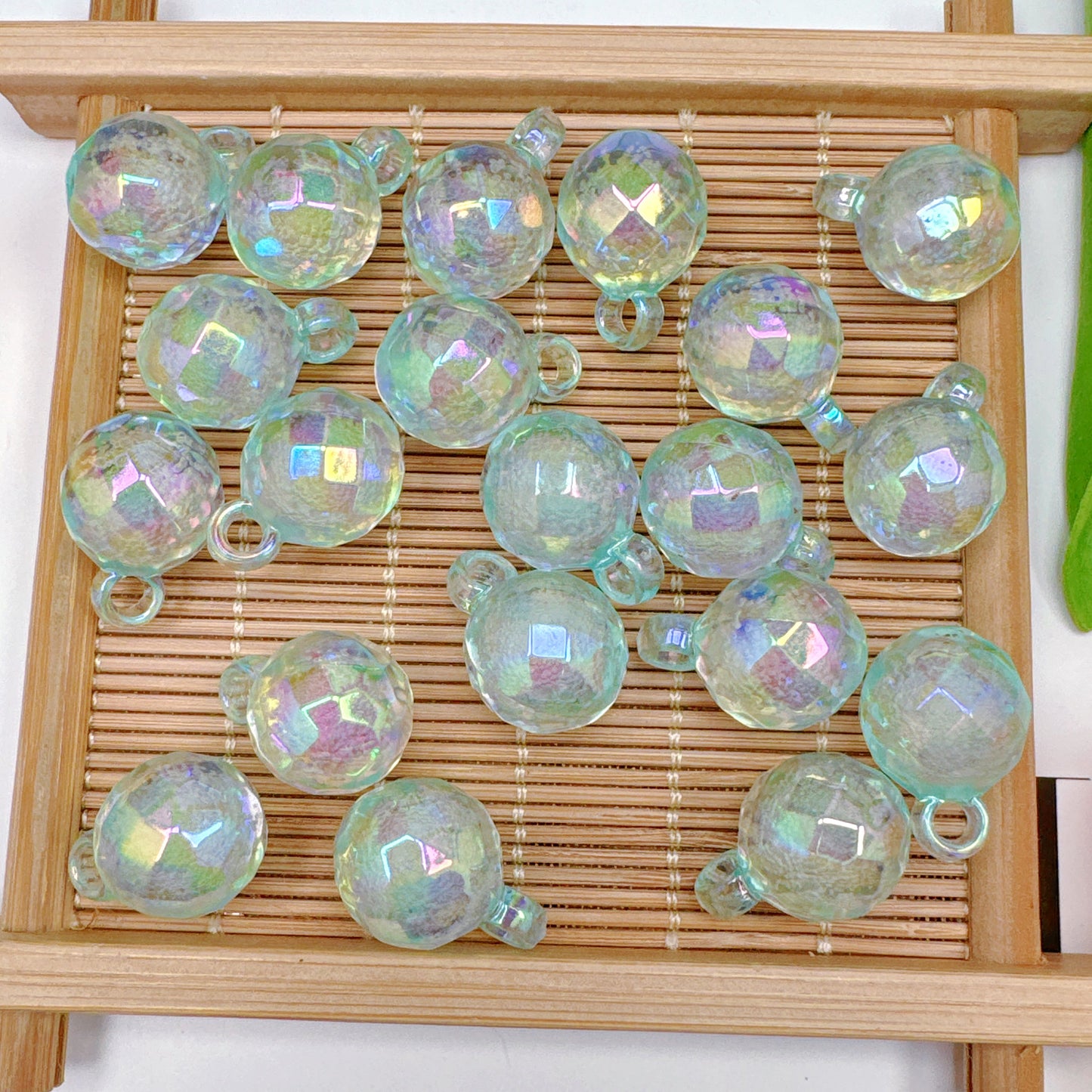 FS3930-16mm Clear Football Shape Bubble Acrylic Dangle Charms Beads For Making Car Hanger