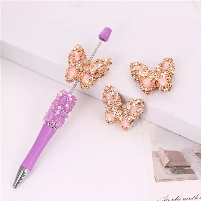 FS3982-3.6*3.5*1cm Butterfly Sparking Clay Beads Fit For Beadable Pens