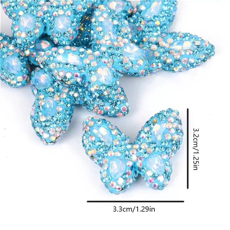 FS3982-3.6*3.5*1cm Butterfly Sparking Clay Beads Fit For Beadable Pens