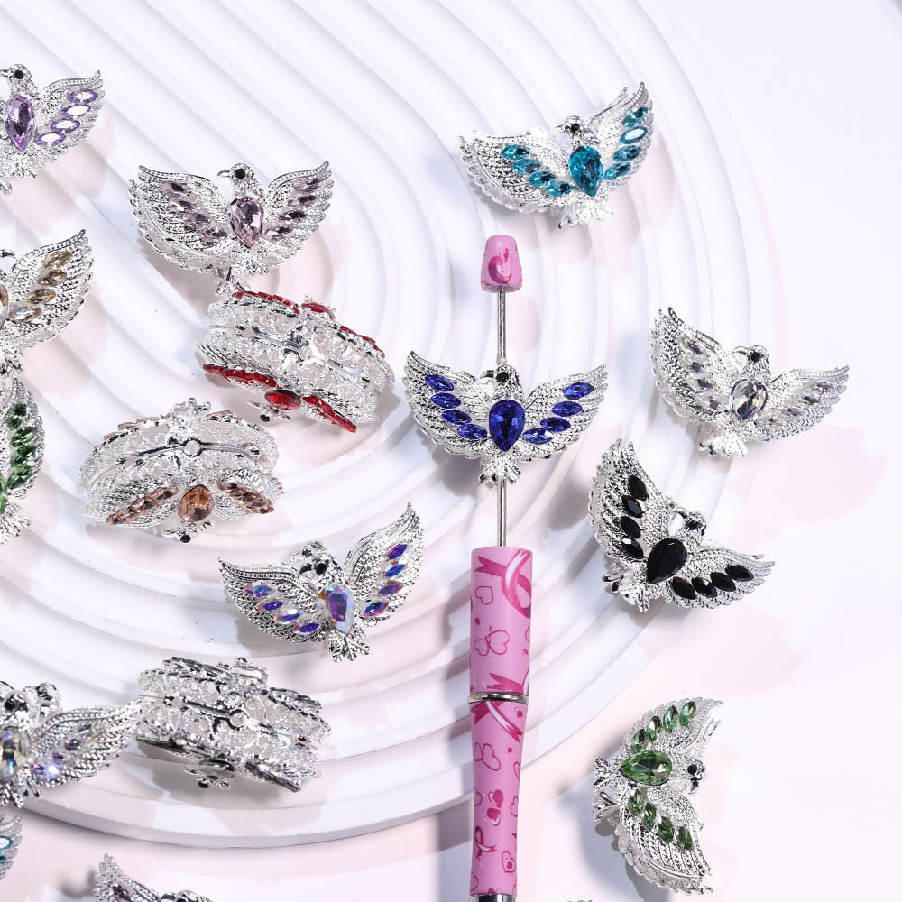 FS2879-Peace dove Birds Alloy Fancy Beads fit for pens
