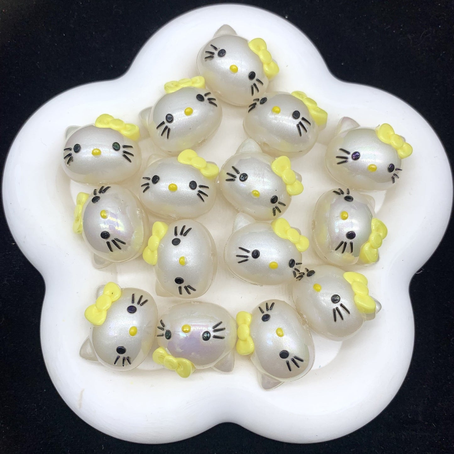 FS2822-HK Kitty Cat head PVC Beads Fit For Beadable Pens