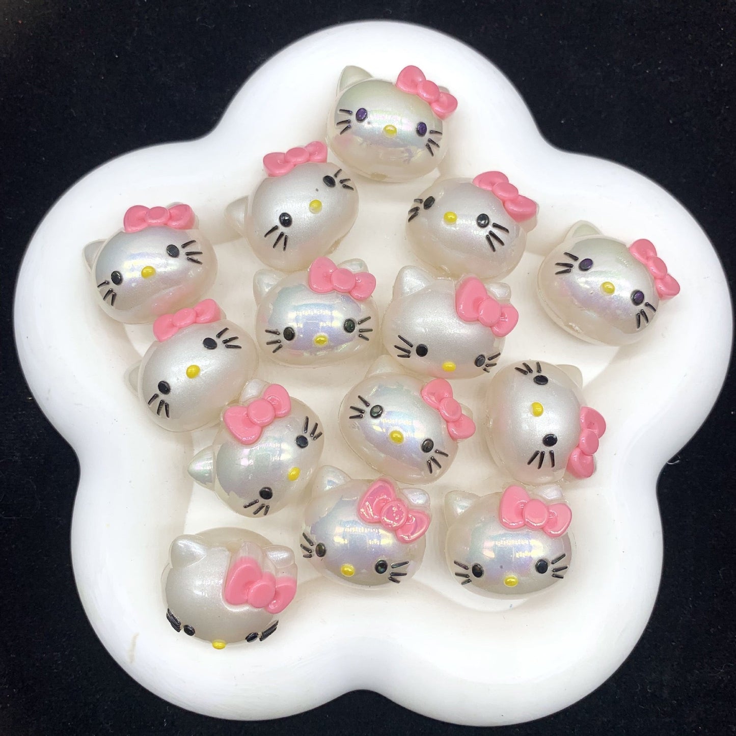 FS2822-HK Kitty Cat head PVC Beads Fit For Beadable Pens