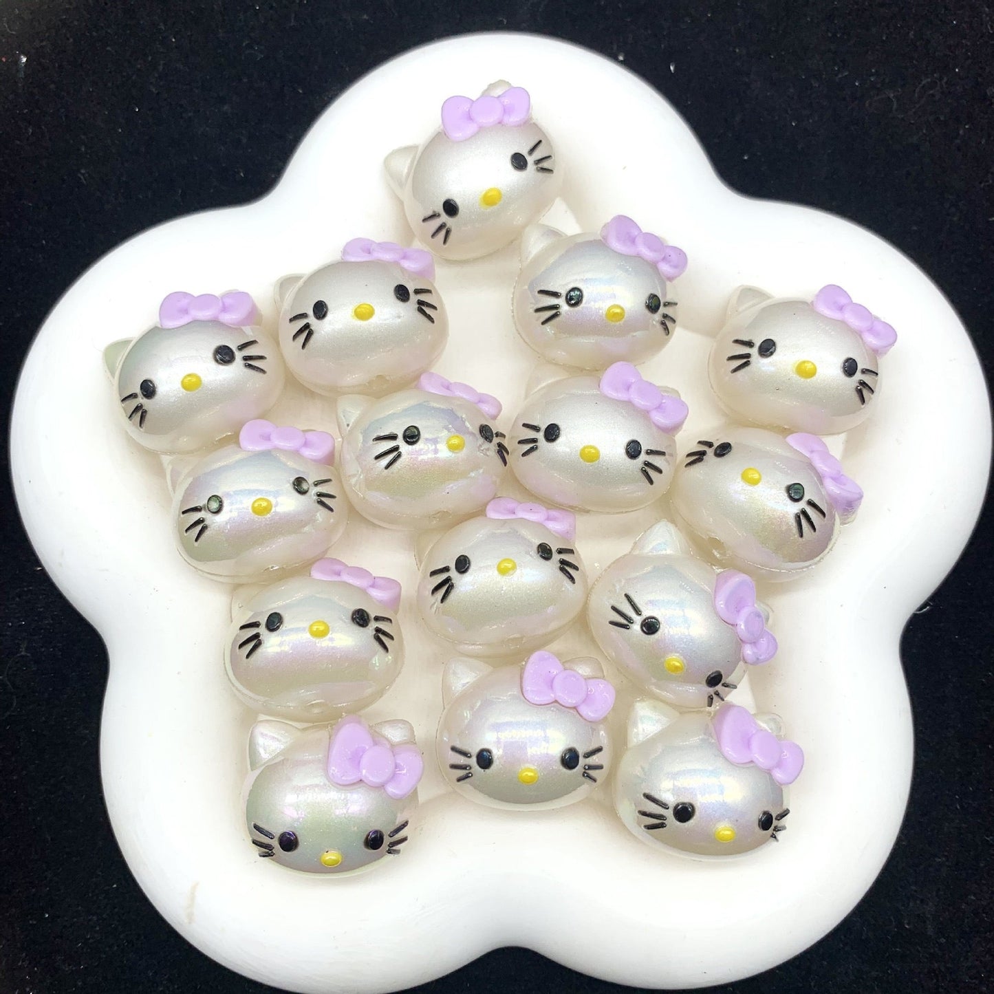 FS2822-HK Kitty Cat head PVC Beads Fit For Beadable Pens