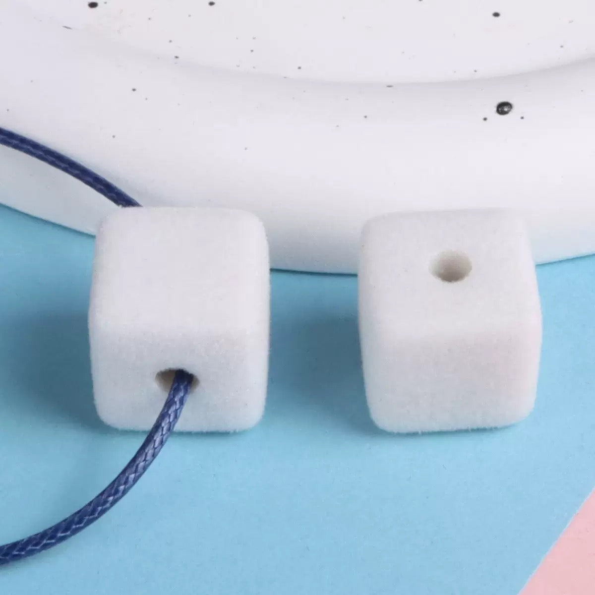 FS2191-About 14MM Size Frocked Acrylic Cube Beads Fit For Beadable Pens