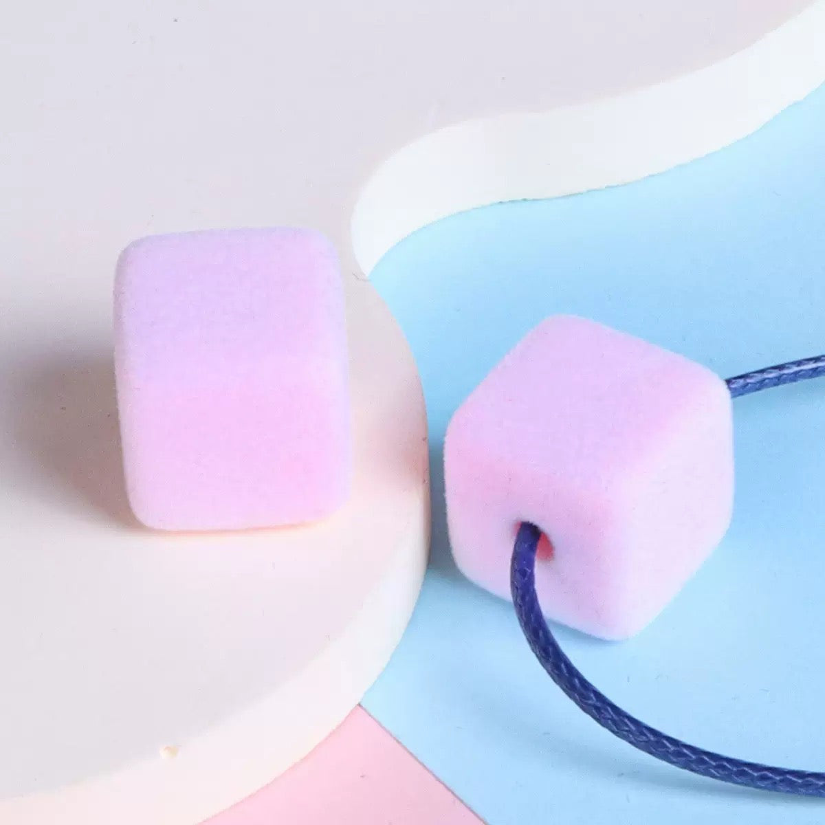 FS2191-About 14MM Size Frocked Acrylic Cube Beads Fit For Beadable Pens