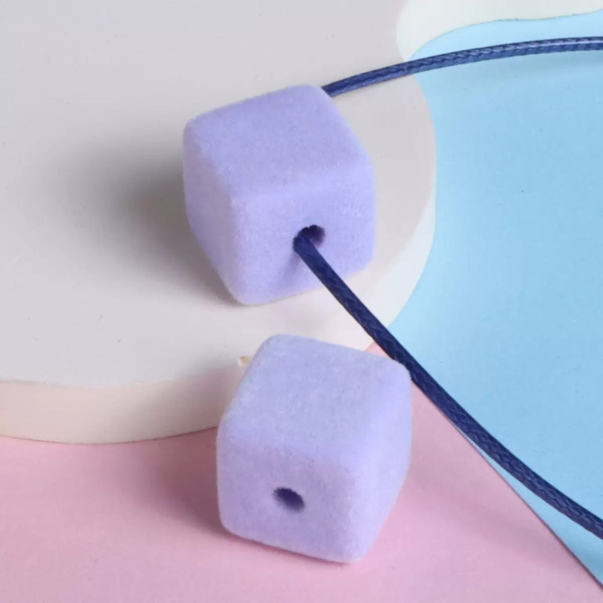 FS2191-About 14MM Size Frocked Acrylic Cube Beads Fit For Beadable Pens