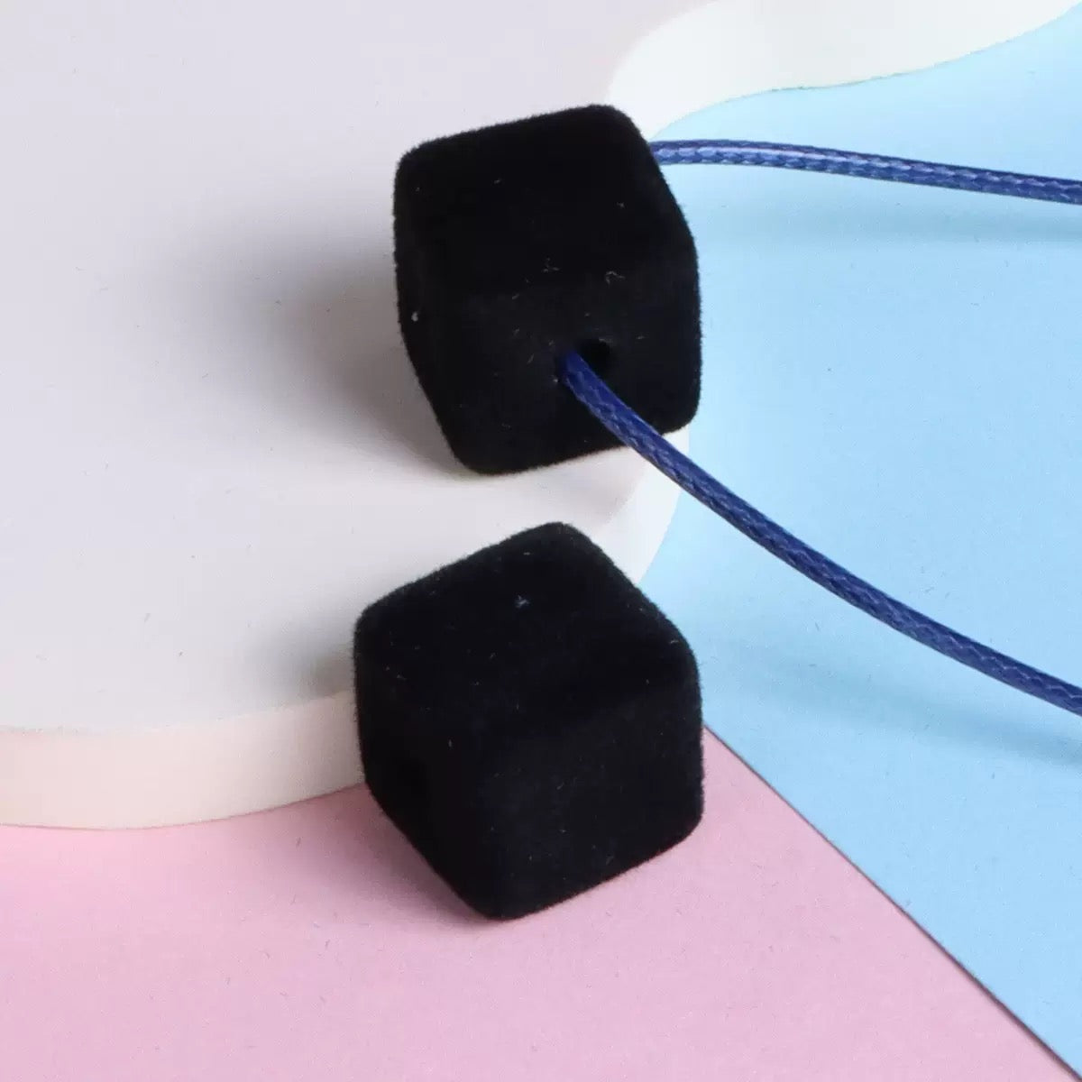 FS2191-About 14MM Size Frocked Acrylic Cube Beads Fit For Beadable Pens