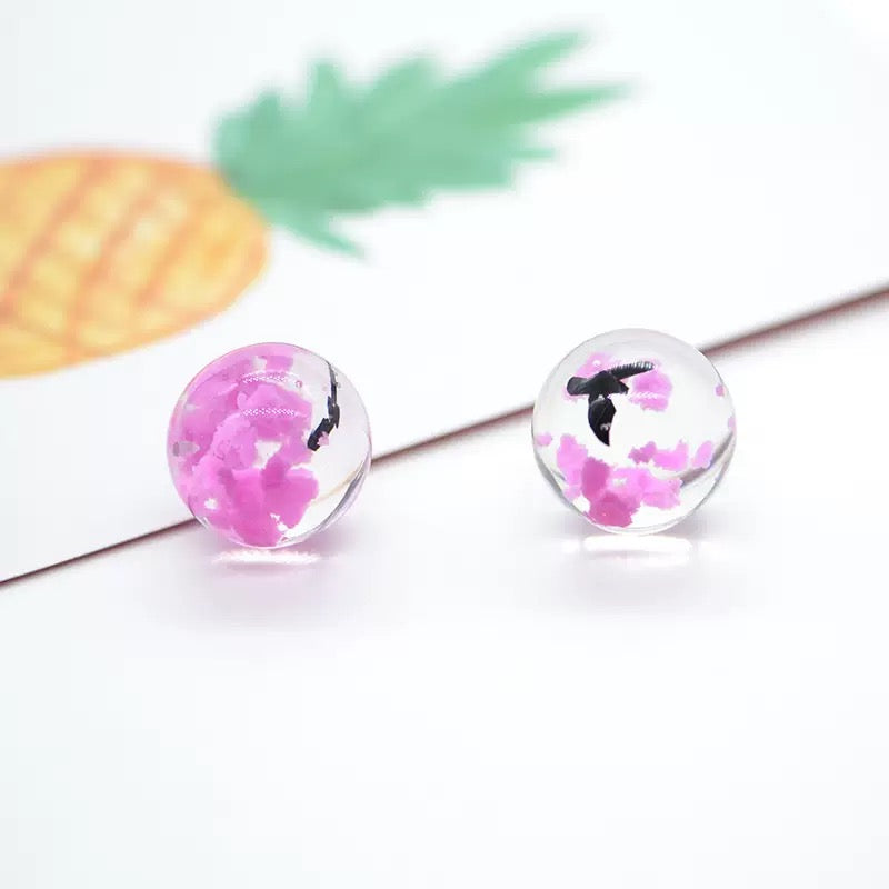 FS2404-20MM Glowing Cloud Resin Beads With Bird Inside (Not UV) Fit For Beadable Pens