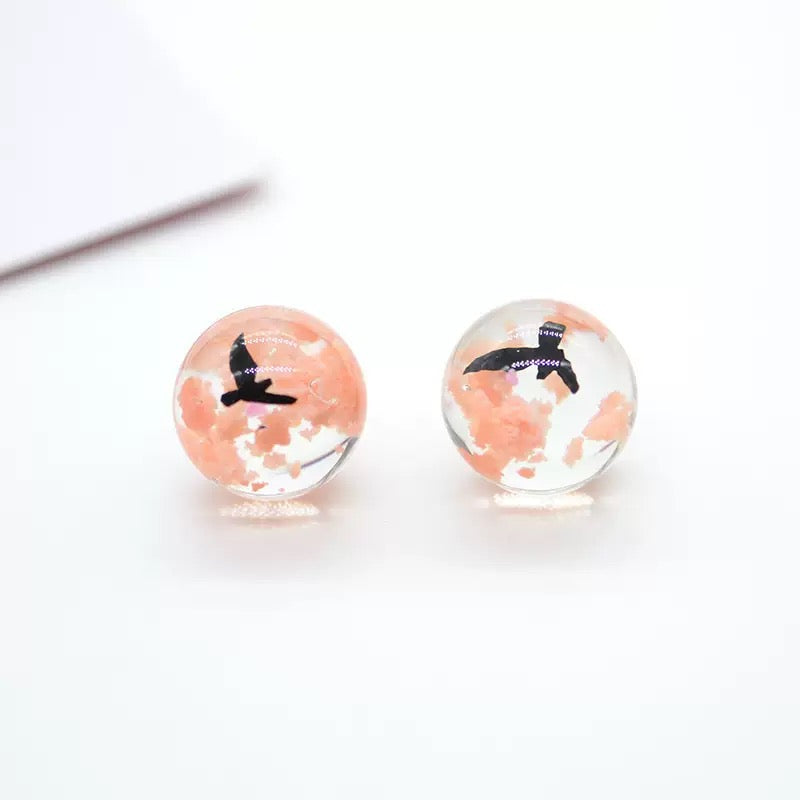 FS2404-20MM Glowing Cloud Resin Beads With Bird Inside (Not UV) Fit For Beadable Pens