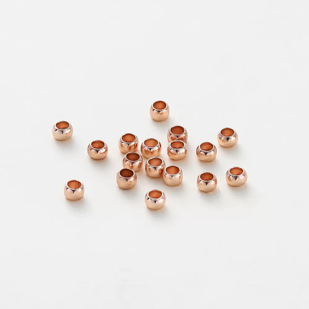 FS1814-2.5mm Sliver Crimp Beads For Making Keychain