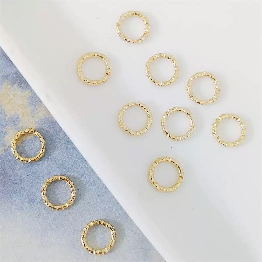 FS2370- 10mm Size Sliver and Gold jump Ring