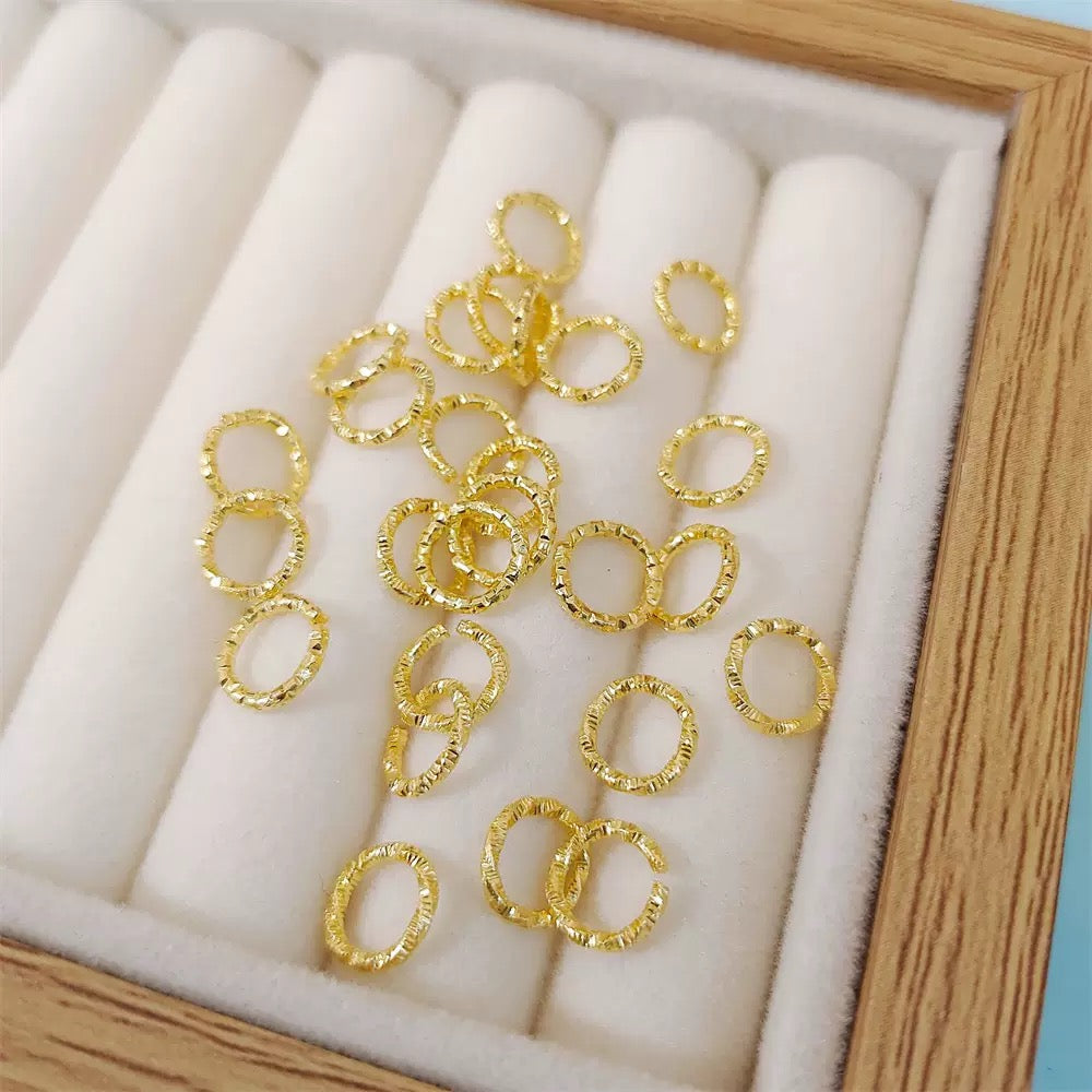 FS2370- 10mm Size Sliver and Gold jump Ring