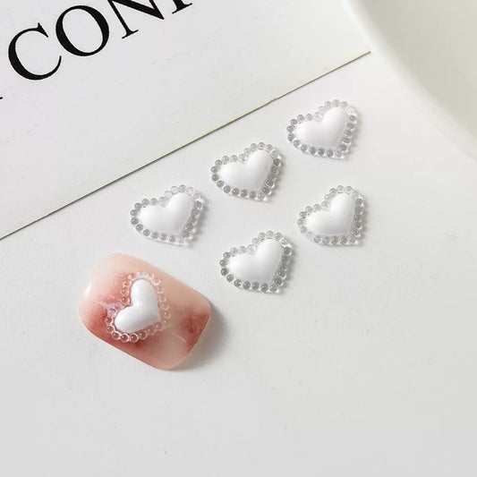 FS4518-8.3¡Á10.5mm Heart Nail Charms For Making Fancy Beads Or Fancy Beadable Pens
