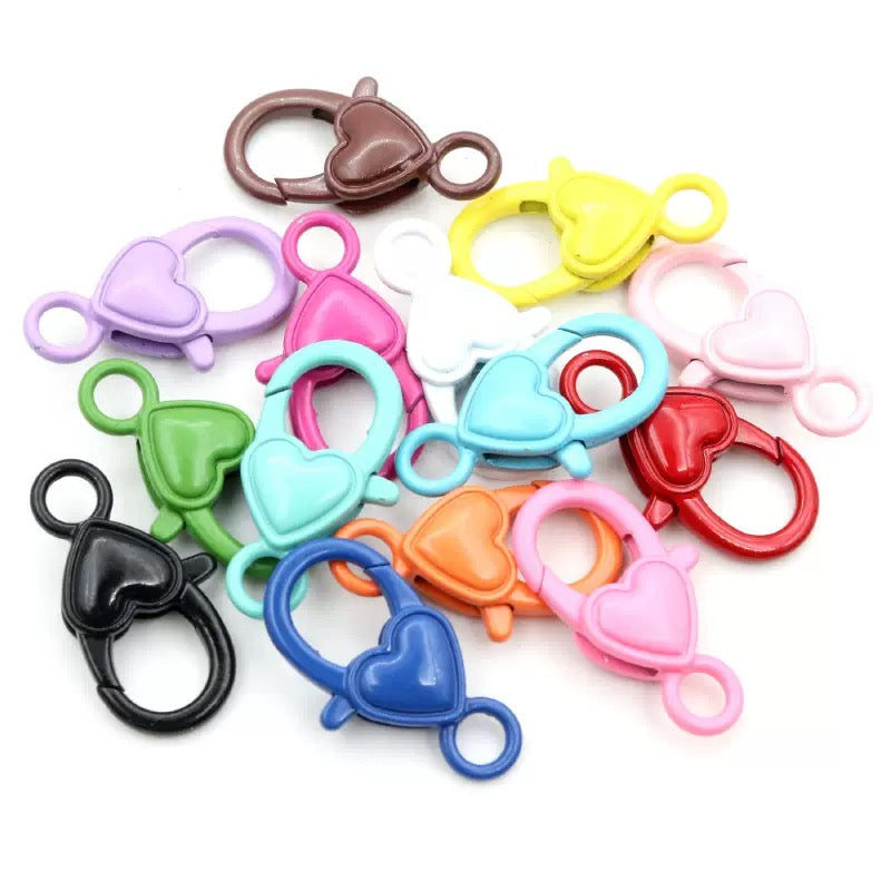 FS4663-Random Mixed Color27¡Á14mm Heart Key Ring
