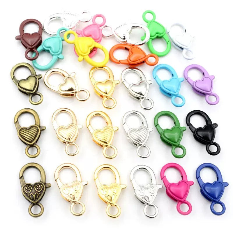 FS4663-Random Mixed Color27¡Á14mm Heart Key Ring