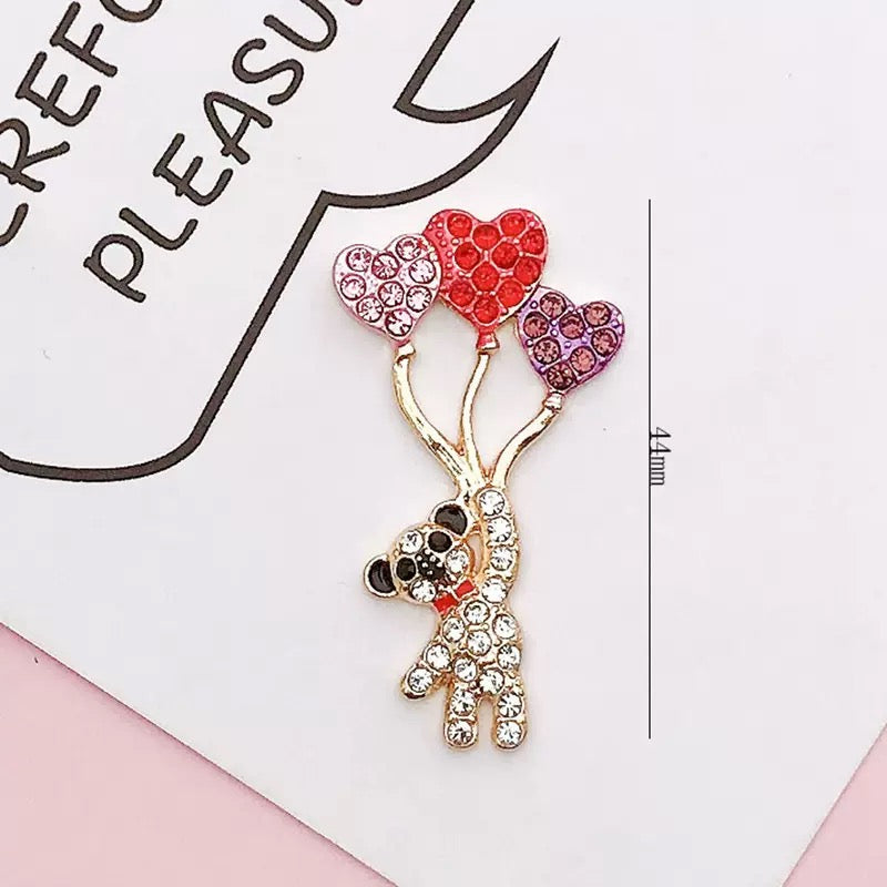 FS4683-44mm Diamond Bear With Balloon