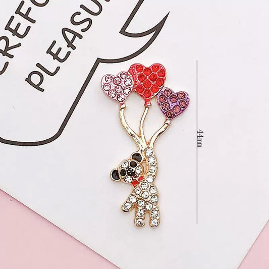 FS4683-44mm Diamond Bear With Balloon