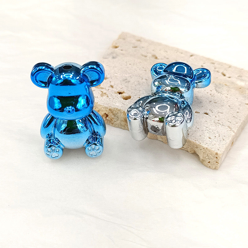 FS2326-33¡Á23mm Metallic Bear UV Shiny Acrylic Beads Fit For Beadable Pens