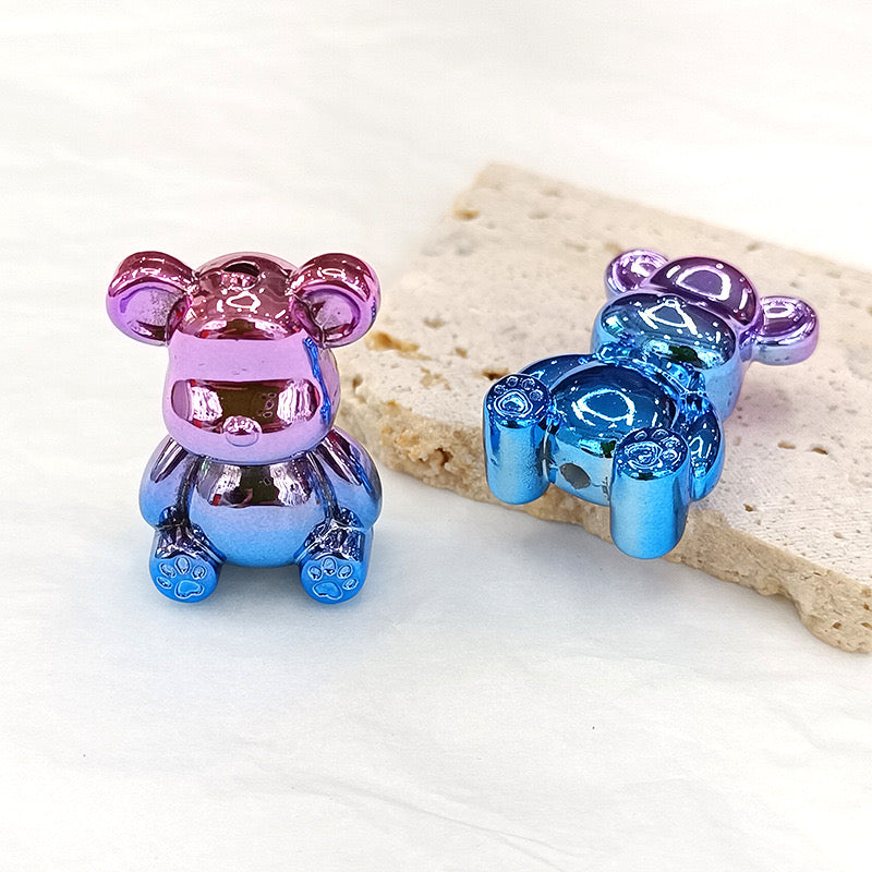 FS2326-33¡Á23mm Metallic Bear UV Shiny Acrylic Beads Fit For Beadable Pens