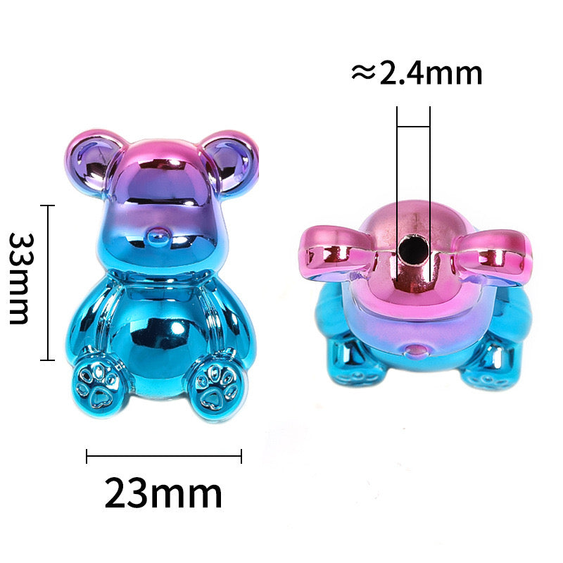 FS2326-33¡Á23mm Metallic Bear UV Shiny Acrylic Beads Fit For Beadable Pens