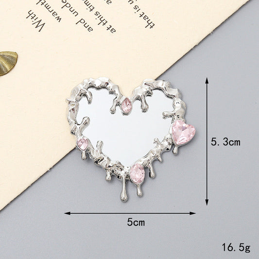 FS1773-Heart Shapes Mirror Patch For Making Fancy Beads