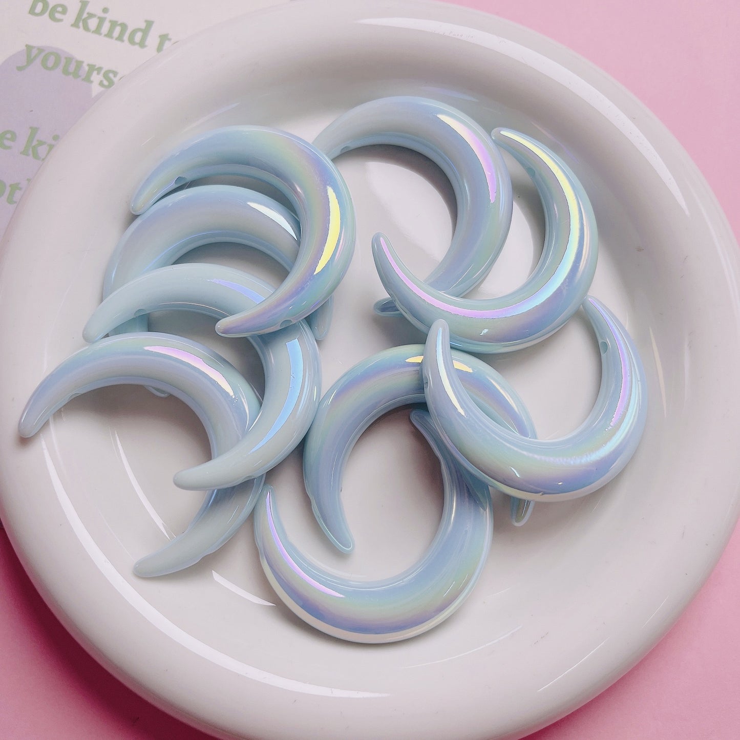FS0992- 35×47mm Uv Solid Color 2 - Hole Moon Side - Hole Double - Hole