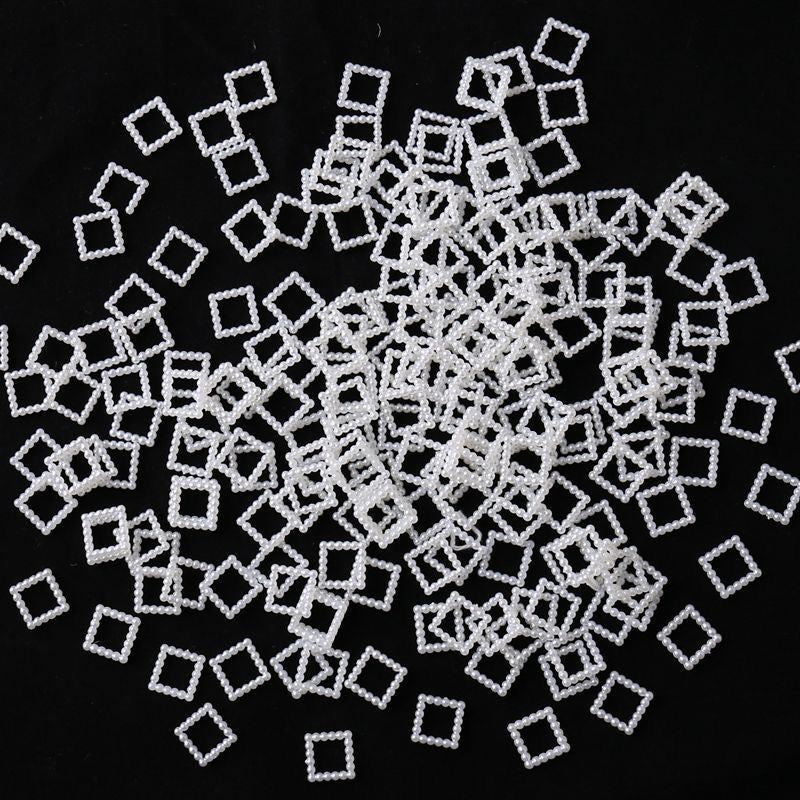 FS2161-12¡Á12mm Pearl Looking Acrylic Cube For Making Fancy Beads Or Fancy Pen (Also Can be Spacer)